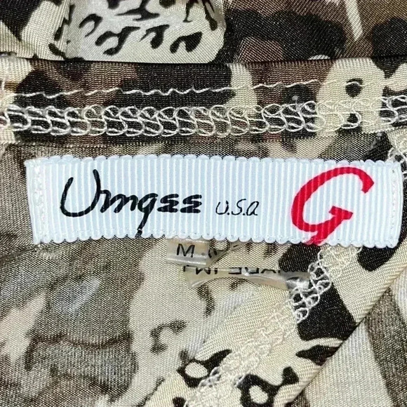 Umgee mixed animal print, maxi dress.  Sleeveless w high cut front, cut out back - Picture 7 of 8